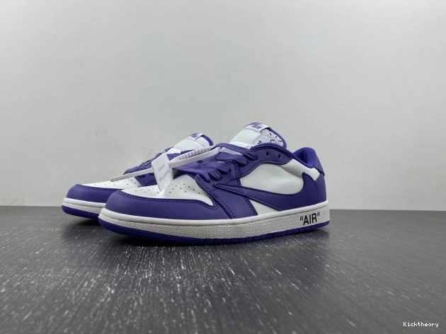 Kicktheory DM7890-386 X 1 TRAVIS SCOTT OFF-WHITE X CUSTOM JORDAN AIR 0810